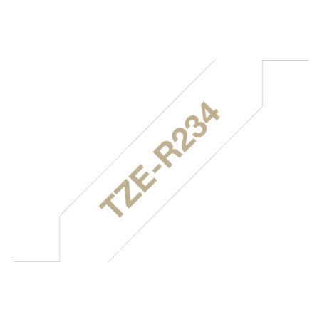 Ruban tissus Or sur Blanc 12mm (4m)
