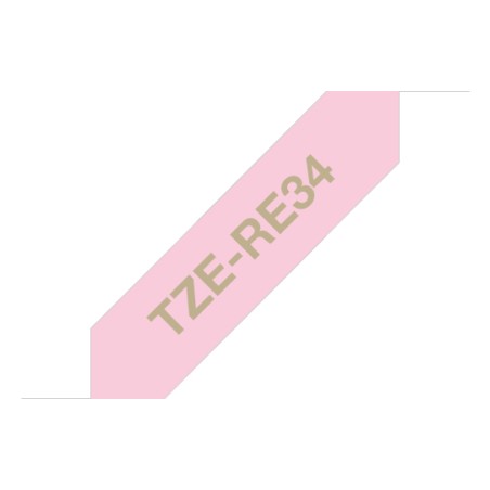 Ruban tissus Or sur Rose 12mm (4m)