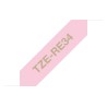 Ruban tissus Or sur Rose 12mm (4m)