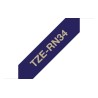 Ruban tissus Or sur Bleu Nuit 12mm (4m)