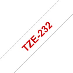 Ruban TZe232, 12mm Red sur...