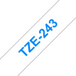 Ruban TZe243, 18mm Bleu sur...
