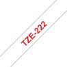 Ruban TZe222, 9mm Red sur fond Blanc, Laminé, 8M