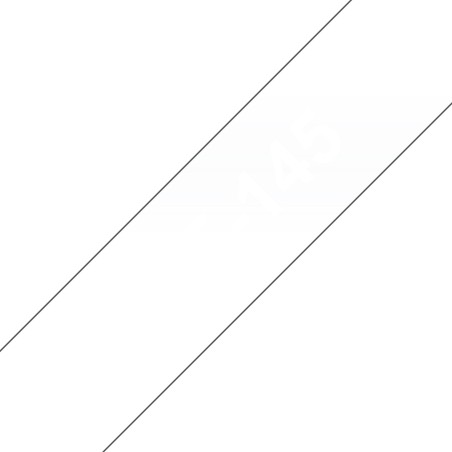 Ruban TZe145, 18mm Blanc sur fond Transparent, Laminé, 8M