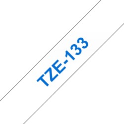 Ruban TZe133, 12mm Bleu sur...