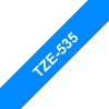 Ruban TZe535, 12mm Blanc sur fond Bleu, Laminé, 8M