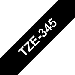 Ruban TZe345, 18mm Blanc...