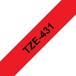 Ruban TZe431, 12mm Noir sur...