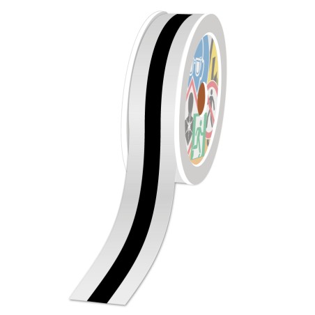 Rouleaux en continu, Noir, 12mm x 30m