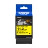 Rubans thermo rétractable, 11.2mm de large, 1.5m de long noir sur jaune