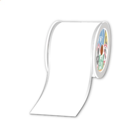 Rouleaux en continu, Réfléchissant blanc, 100mm x 25m