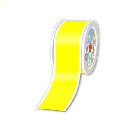 Rouleaux en continu, Fluo jaune, 50mm x 25m