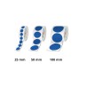 Rouleaux pastilles prédécoupées, Bleu, Ø 25mm - Par rouleau de 1000 étiquettes