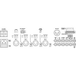 AmpPA,240W,100V,mixeur,230/24V