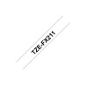 Ruban TZeFX211, 6mm Noir sur fond Blanc, Laminé flexible, 8M