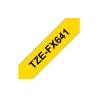 Ruban TZeFX641, 18mm Noir sur fond Jaune, Laminé flexible, 8M