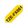 Ruban TZeFX661, 36mm Noir sur fond Jaune, Laminé flexible, 8M