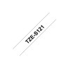 Ruban TZeS121, 9mm Noir sur fond Transparent, Laminé adhésif puissant, 8M