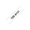 Ruban TZeS131, 12mm Noir sur fond Transparent, Laminé adhésif puissant, 8M