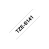 Ruban TZeS141, 18mm Noir sur fond Transparent, Laminé adhésif puissant, 8M