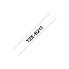 Ruban TZeS211, 6mm Noir sur fond Blanc, Laminé adhésif puissant, 8M