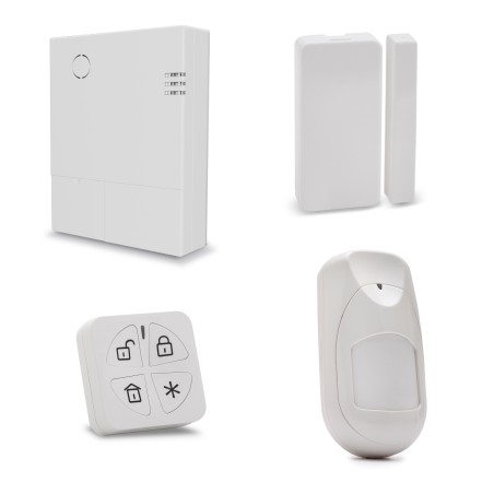 Kit LightSYS Air (Non Vocal) IP/WiFi, Téléco Contact Détecteur Pir Pet / Blanc