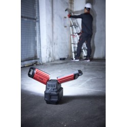 Lampadaire LED double-tête 5000 lm multi-batterie d'électroportatifs 18 V