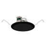 Plafonnier 6W-100V blanc 17 cm - HP 12cm grille aluminium Noir RAL 9005