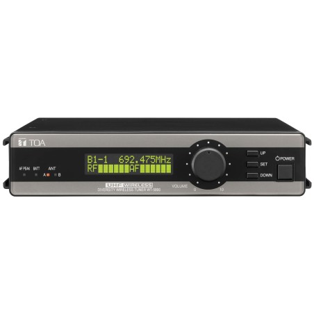 Récepteur UHF Diversity 64 canaux entrée/sortie audio & entrée/sortie antennes