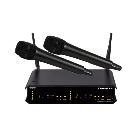 Récepteur double canaux + 2 Micros mains Channel 38 (606 à 614 Mhz)