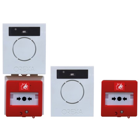 Kit Orexa radio avec sirène et DM intégré + 1 DM + 1 diffuseur sonore et visuel