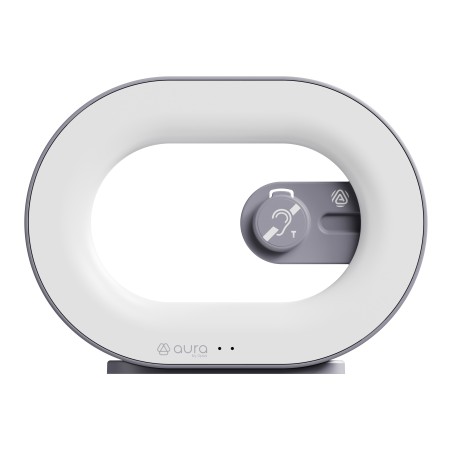 Borne d'accueil hybride portable double technologie, boucle et Auracast