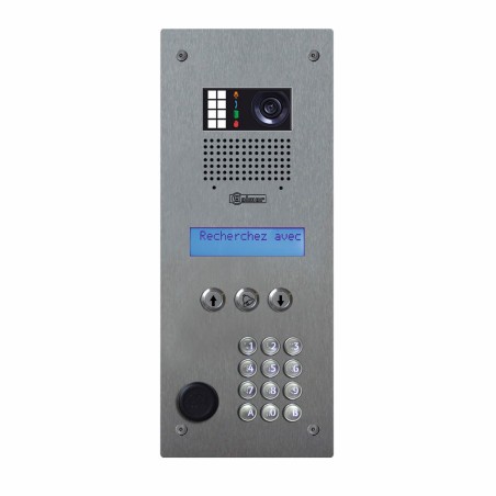 PLATINE INOX 2.5MM AUD/VID (HEXACT GB2) + CLAVIER