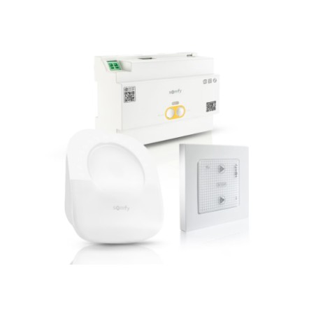 pack avec cmde intelligente tahoma rail din, + scénario et un thermostat fil io.