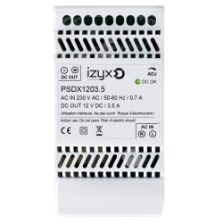 ALIMENTATION RAIL DIN 3M 230V AC / 12V DC / 3.5A