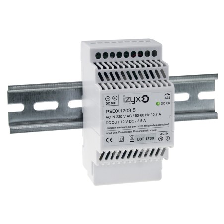ALIMENTATION RAIL DIN 3M 230V AC / 12V DC / 3.5A