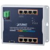 Switch mural L2 8 ports Giga PoE at 200W 2xSFP Rail DIN