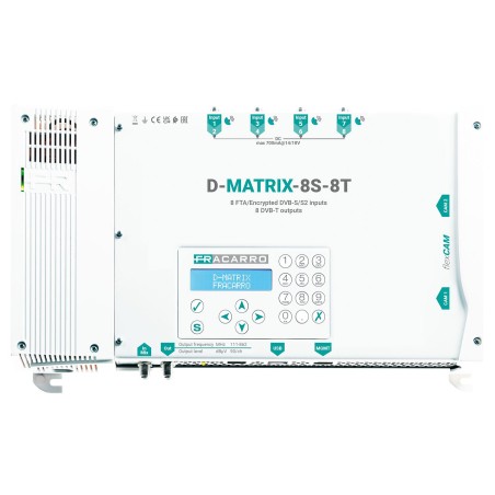Transmodulateur 8 entrées SAT vers 8 sorties COFDM/QAM