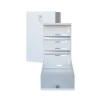 COFFRET METAL H420 X L290 X P110 + SERRURE + 2 RAIL DIN 2X16