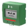 DECLENCHEUR MANUEL VERT 2 CONTACTS +BUZZER +LED +CAPOT
