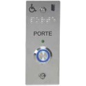 BP PMR SONORE ET LUMINEUX SUR PLAQUE INOX 100X40MM 'PORTE'