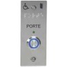 BP PMR SONORE ET LUMINEUX SUR PLAQUE INOX 100X40MM 'PORTE'