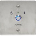 BP PMR SONORE ET LUMINEUX SUR PLAQUE INOX 110X110MM \'PORTE\'
