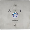 BP PMR SONORE ET LUMINEUX SUR PLAQUE INOX 110X110MM 'PORTE'