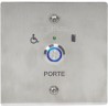 BP PMR SONORE ET LUMINEUX SUR PLAQUE INOX 110X110MM 'PORTE'