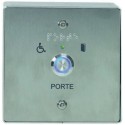 BP PMR SONORE & LUMINEUX EN BOITIER INOX 110X110MM \'PORTE\'