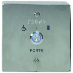 BP PMR SONORE & LUMINEUX EN BOITIER INOX 110X110MM 'PORTE'