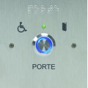 BP PMR SONORE ET LUMINEUX PLAQUE INOX 100X100MM (POT DE 60)