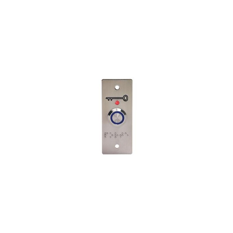 BP PMR LUMINEUX BLEU PLAQUE INOX 90X35MM BUZZER LED TEMPO