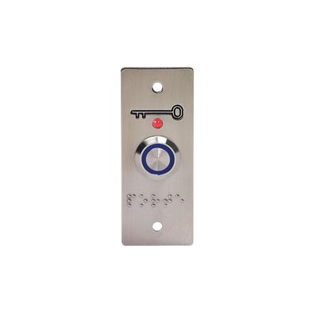 BP PMR LUMINEUX BLEU PLAQUE INOX 90X35MM BUZZER LED TEMPO